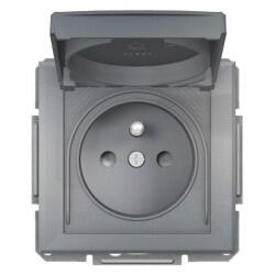 Schneider Electric - SCHNEİDER ELECTRİC EPH2800662 ASFORA PLUS KAPAKLI IP44 UPS PRİZ ÇELİK VİDALI ÇERÇEVESİZ 3606481166241