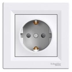 Schneider Electric - SCHNEİDER ELECTRİC EPH2900221 ASFORA ÇOCUK KORUMALI TOPRAKLI PRİZ BEYAZ VİDALI ÇERÇEVELİ 3606480526107