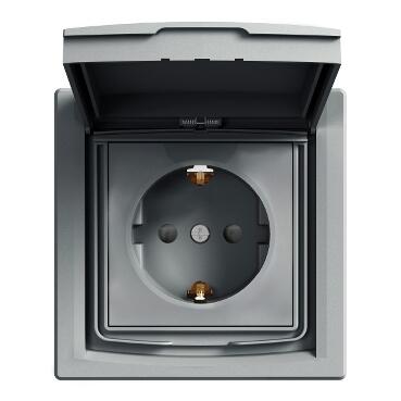 SCHNEİDER ELECTRİC EPH3100362 ASFORA PLUS KAPAKLI TOPRAKLI PRİZ IP44 ÇELİK VİDALI ÇERÇEVELİ 3606480730849