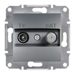 Schneider Electric - SCHNEİDER ELECTRİC EPH3400162 ASFORA TV SAT PRİZ SONLU 1DB ÇELİK 3606480730542
