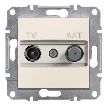 SCHNEİDER ELECTRİC EPH3470123 ASFORA TV SAT PRİZİ SONLU F TİPİ İKİLİ ÇERÇEVESİZ KREM 3606480987199