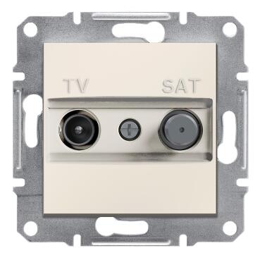 SCHNEİDER ELECTRİC EPH3470323 ASFORA TV SAT PRİZİ GEÇİŞLİ F TİPİ 8 DB İKİLİ ÇERÇEVESİZ KREM 3606480987212