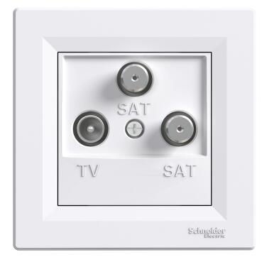 SCHNEİDER ELECTRİC EPH3600121 ASFORA TV SA SAT PRİZİ SONLU ÜÇLÜ BEYAZ 3606480526770