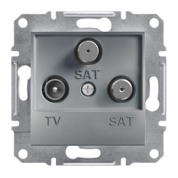 SCHNEİDER ELECTRİC EPH3600162 ASFORA TV SAT SAT PRİZİ SONLU ÜÇLÜ ÇELİK 3606480730580