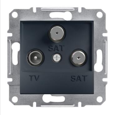 SCHNEİDER ELECTRİC EPH3600171 ASFORA TV SAT SAT PRİZİ SONLU ÜÇLÜ ANTRASİT 3606480729713