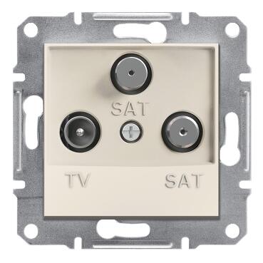 SCHNEİDER ELECTRİC EPH3670123 ASFORA TV SAT SAT PRİZİ SONLU ÜÇLÜ ÇERÇEVESİZ KREM 3606480987236