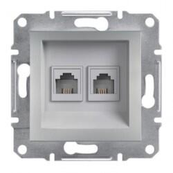 Schneider Electric - SCHNEIDER ELECTRIC ASFORA EPH4200161 PLUS 2*RJ45 CAT6 UTP DATA PRİZİ ALÜMİNYUM ÇERÇEVESİZ 3606480728860