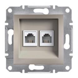 Schneider Electric - SCHNEİDER ELECTRİC EPH4200169 ASFORA 2*RJ114 KONTAKLI BRONZ 3606480727993