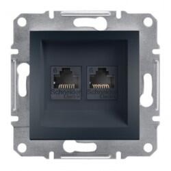 Schneider Electric - SCHNEİDER ELECTRİC EPH4800171 ASFORA 2*RJ45 CAT6 UTP ANTRASİT 3606480729782