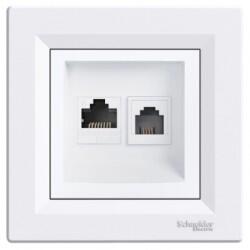 Schneider Electric - SCHNEIDER ELECTRIC ASFORA EPH5200121 HOPARLÖR ÇIKIŞI 2 SOKET BEYAZ 3606480915673