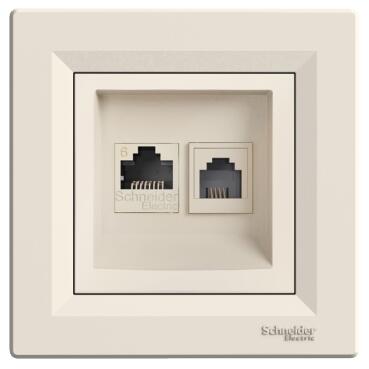 SCHNEİDER ELECTRİC EPH5200123 ASFORA RJ45 CAT6 UTP RJ11 KREM 3606480915680