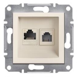 Schneider Electric - SCHNEIDER ELECTRIC ASFORA EPH5270123 PLUS EM RJ11+RJ45 KREM 3606480987434