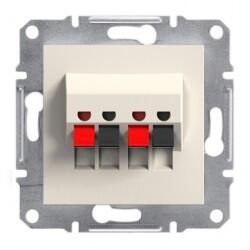 Schneider Electric - SCHNEİDER ELECTRİC EPH5770123 ASFORA İKİLİ HOPARLÖR PRİZİ KREM VİDASIZ ÇERÇEVESİZ 3606480987472