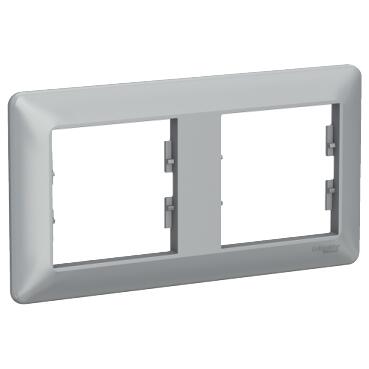 SCHNEIDER ELECTRIC ASFORA EPH5805261 PLUS EM 2’ Lİ YATAY ÇERÇEVE ALÜMİNYUM