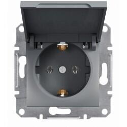 Schneider Electric - SCHNEIDER ELECTRIC EPH3100162 ASFORA ÇELİK KAPAKLI YAN TOPRAKLAMALI TEKLİ PRİZ(ÇERÇEVESİZ) 3606480730429