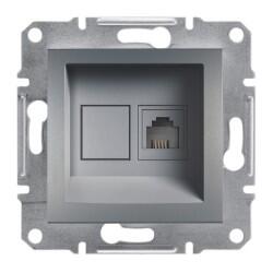 Schneider Electric - SCHNEIDER ELECTRIC EPH4100162 ASFORA RJ11 TEK ÇIKIŞLI ÇELİK TELEFON PRİZİ (ÇERÇEVESİZ) 3606480730597