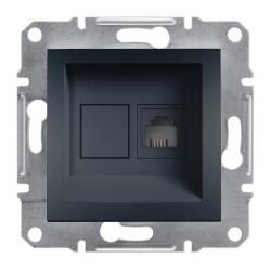 Schneider Electric - SCHNEIDER ELECTRIC EPH4100171 ASFORA 1XRJ11 ANTRASİT TELEFON PRİZİ (ÇERÇEVESİZ) 3606480729720