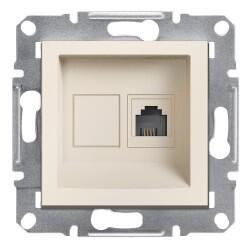 Schneider Electric - SCHNEIDER ELECTRIC EPH4170123 ASFORA RJ11 ÇIKIŞLI KREM TELEFON PRİZİ (ÇERÇEVESİZ) 3606480987274
