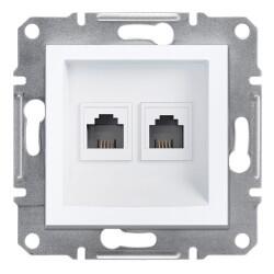 Schneider Electric - SCHNEIDER ELECTRIC EPH4270121 ASFORA 2XRJ11 4 KONTAK BEYAZ TELEFON PRİZİ (ÇERÇEVESİZ) 3606480987281