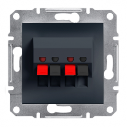 Schneider Electric - SCHNEIDER ELECTRIC EPH5700171 ASFORA ANTRASİT İKİLİ HOPARLÖR PRİZİ