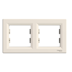 Schneider Electric - SCHNEIDER ELECTRIC EPH5800223 ASFORA KREM İKİLİ YATAY ÇERÇEVE 3606480527197