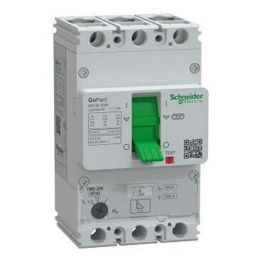 SCHNEİDER ELECTRİC G20F3A100 GOPACT MCCB 200F 3P3D 100A 36KA AYAR SAHALI KOMPAK ŞALTER