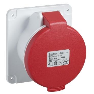 SCHNEIDER ELECTRIC PKF32G434 4X32A TRİFAZE 3P+T IP44 VİDALI DÜZ MAKİNE PRİZİ 3303432033804