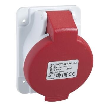 SCHNEIDER ELECTRIC PKY16F435 5X16A TRİFAZE 3P+N+T IP44 HIZLI EĞİK MAKİNE PRİZİ 3303432011017