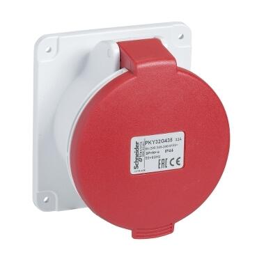 SCHNEIDER ELECTRIC PKY16G434 4X16A TRİFAZE 3P+T IP44 HIZLI BAĞLANTI DÜZ MAKİNE PRİZİ 3303432012076