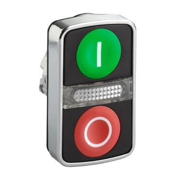SCHNEIDER ELECTRIC ZB4BW7A3741 YEŞİL SIVA ALTI/KIRMIZI SIVA ALTI IŞIKLI ÇİFT BAŞLIKLI BASMALI DÜĞM Ø22 İŞARETLİ 3389119043755