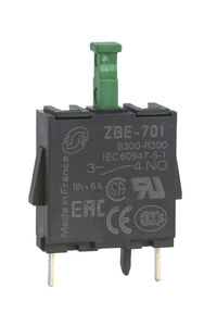 SCHNEIDER ELECTRIC ZBE701 BAŞLIK Ø22 İÇİN TEK KONTAK BLOĞU 1NA PCB İÇİN PİM 3389110089516