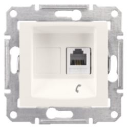 Schneider Electric - SCHNEIDER ELECTRIC SEDNA 1XRJ11 4 KONTAKLI ALÜMİNYUM 8690495035438