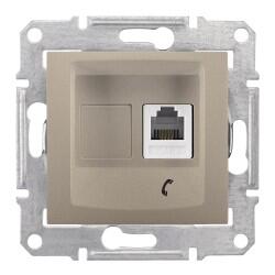 Schneider Electric - SCHNEIDER ELECTRIC SEDNA 1XRJ11 4 KONTAKLI TİTANYUM 8690495044119