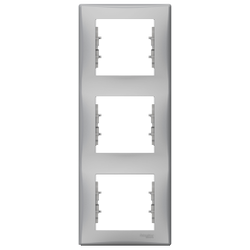 Schneider Electric - SCHNEIDER ELECTRIC SEDNA DİKEY 3 TAKIM ÇERÇEVE ALÜMİNYUM 8690495037944