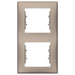 Schneider Electric - SCHNEIDER ELECTRIC SEDNA İKİLİ ÇERÇEVE DİKEY TİTANYUM 8690495037760