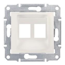 Schneider Electric - SCHNEIDER ELECTRIC SEDNA RJ45 İKİLİ KAPAK AMP UYUMLU KREM 8690495061437