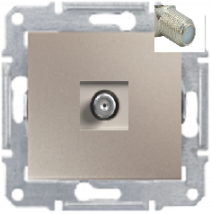 SCHNEIDER ELECTRIC SEDNA SAT UYDU PRİZİ SONLU TİTANYUM 8690495043808