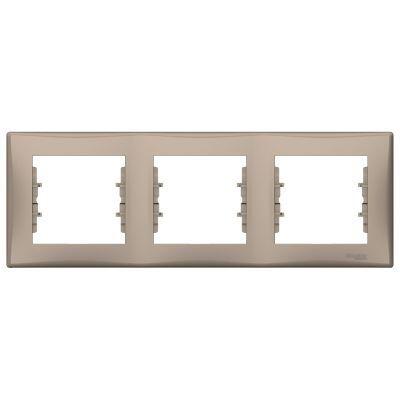 SCHNEIDER ELECTRIC SEDNA ÜÇLÜ ÇERÇEVE YATAY TİTANYUM 8690495037166