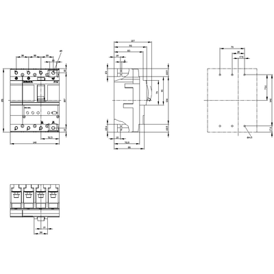 SIEMENS 4 KUTUP KOMPAK ETU320 55KA 100-250A 4042948832516