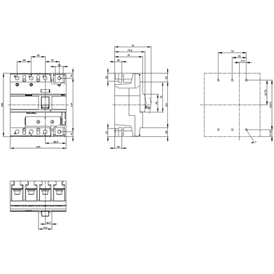 SIEMENS 4 KUTUP KOMPAK TM240 55KA 140-200A 4042948809457