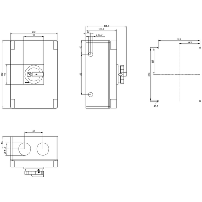 SIEMENS 100A 37KW 3LD2 KUTULU PAKO ŞALTER IP65 TAHRİK KOLU SARI/KIRMIZI 4011209524378