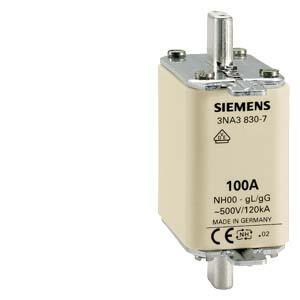 SIEMENS 3NA3832 BOY 00 125A 30MM STEARİT SERAMİK GÖVDELİ NH BIÇAKLI SİGORTA BUŞONU 4001869057255