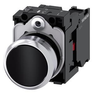 SIEMENS 3SU1150-0AB10-1CA0 METAL KOMPLE YAY DÖNÜŞLÜ BUTON SİYAH 1NC SIRIUS ACT 4011209958401