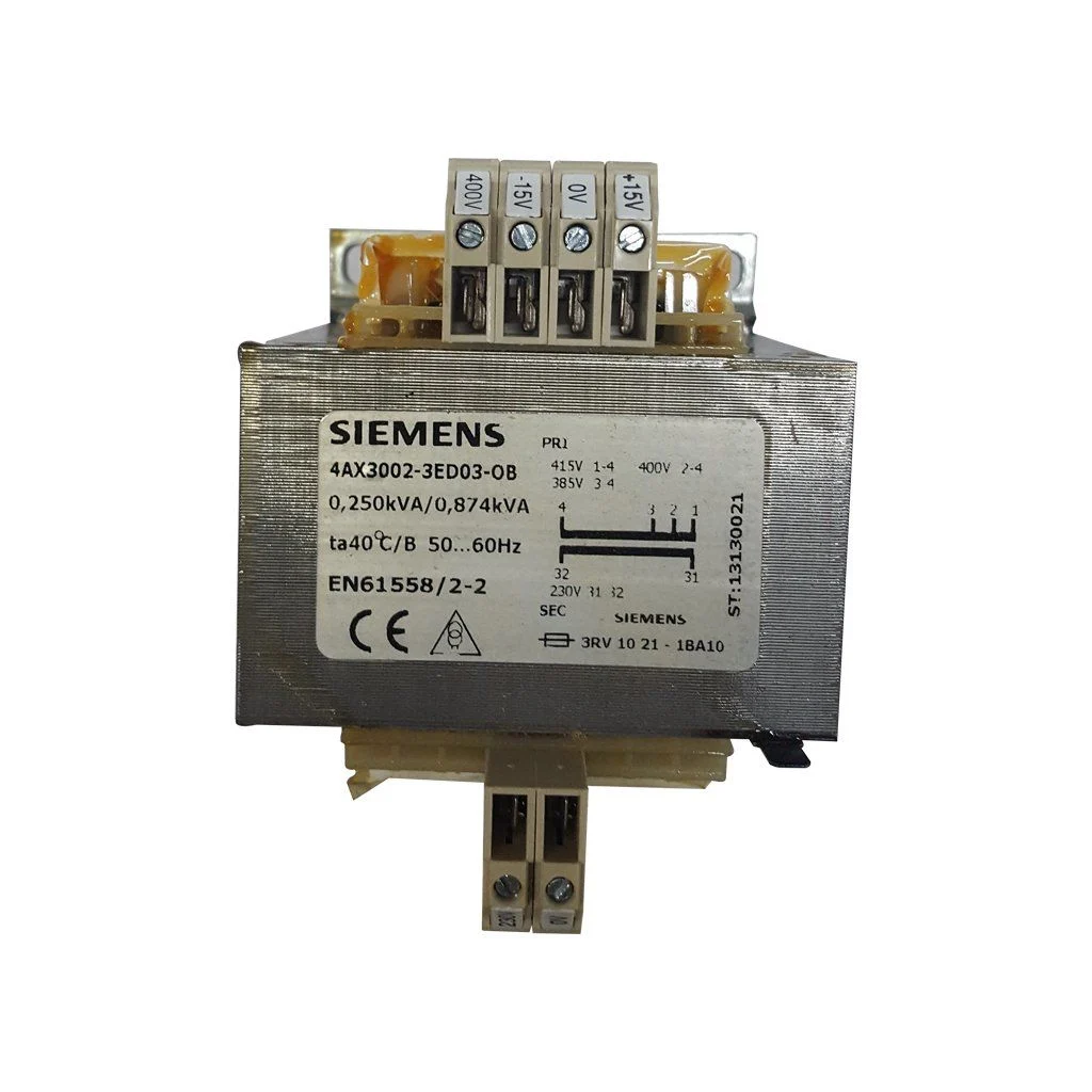 SIEMENS 4AX3002-3ED03-0B KUMANDA/İZOLASYON TRAFOSU 400/230V 250VA 50-60Hz 4AX3002 5400076910008