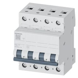 Siemens - SIEMENS 5SL3410-7YA 4X10A 4,5KA C TİPİ 70MM 4 FAZLI ANAHTARLI OTOMATİK SİGORTA ÇABUK KARAKTERLİ 4047624627981