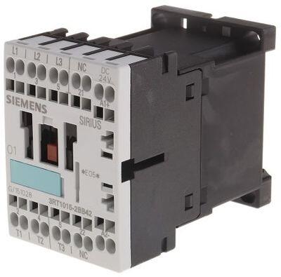 SIEMENS CONTACTOR AC-3 3KW/400V 1NC 24VDC 3-POLE SIZE S00 CAGE CLAMP CONNECTION 4011209296428