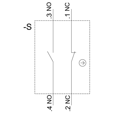 SIEMENS KOMPLE KALICI MANDAL BUTON 0-1 POZ 1NO/1NC 4011209957541