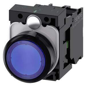 SIEMENS PLASTİK MAVİ KOMPLE IŞIKLI YAY DÖNÜŞLÜ BUTONLAR 24AC/DC 1NO SİRİUS ACT 4011209957183