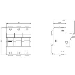 SIEMENS KARTUŞ SİGORTA YUVA 14X51MM 3 KUTUP 50A SİLİNDİRİK SİGORTA YUVASI 4001869208787 - Thumbnail