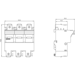 SIEMENS KARTUŞ SİGORTA YUVA 22X58MM 3 KUTUP 100A SİLİNDİRİK SİGORTA YUVASI 4001869208831 - Thumbnail